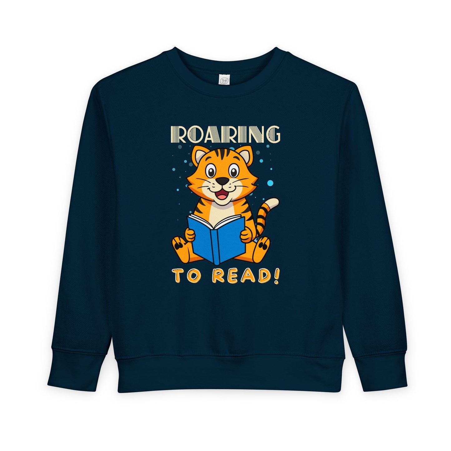 Toddler Roaring to Read Sweatshirt β Cute Tiger Reading Crewneck for Little Book Lovers