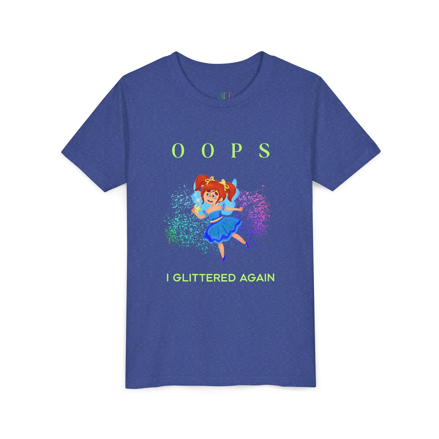 Youth Oops I Glittered Again Tee – Sparkle Happens!