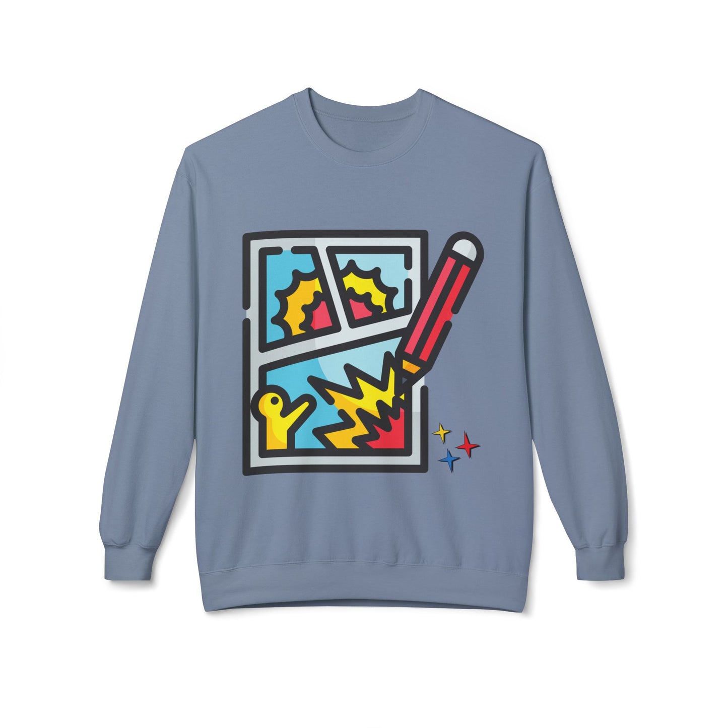 Teen/Adult Unisex Draw Your Own Adventure Sweatshirt – Comic-Style Art for Creative Storytellers