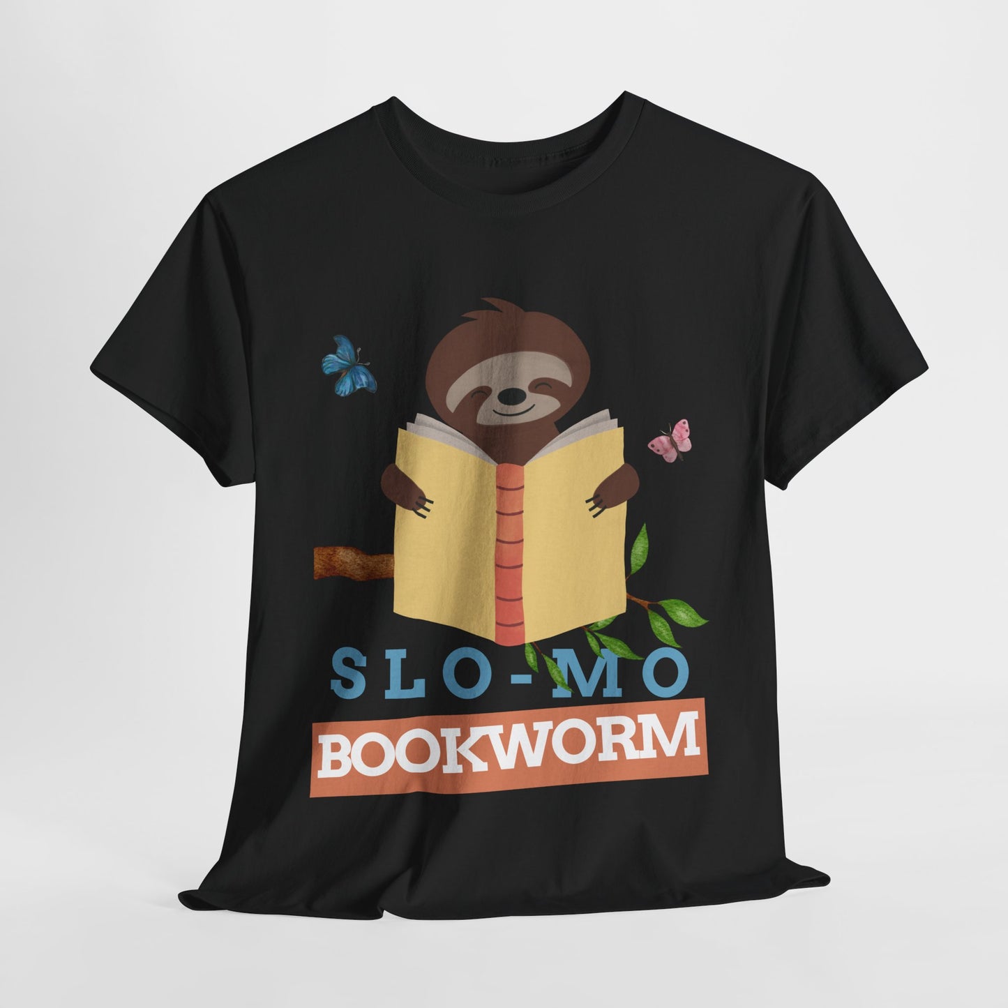 Teen/Adult Unisex – Slo-Mo Bookworm Sloth Tee