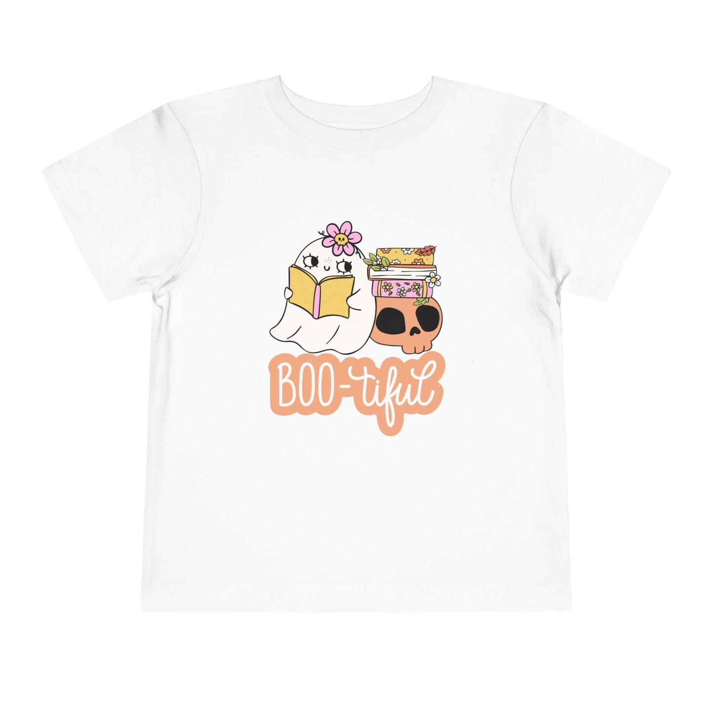 Toddler Boo-tiful Halloween Tee β Cute Ghost & Books Design
