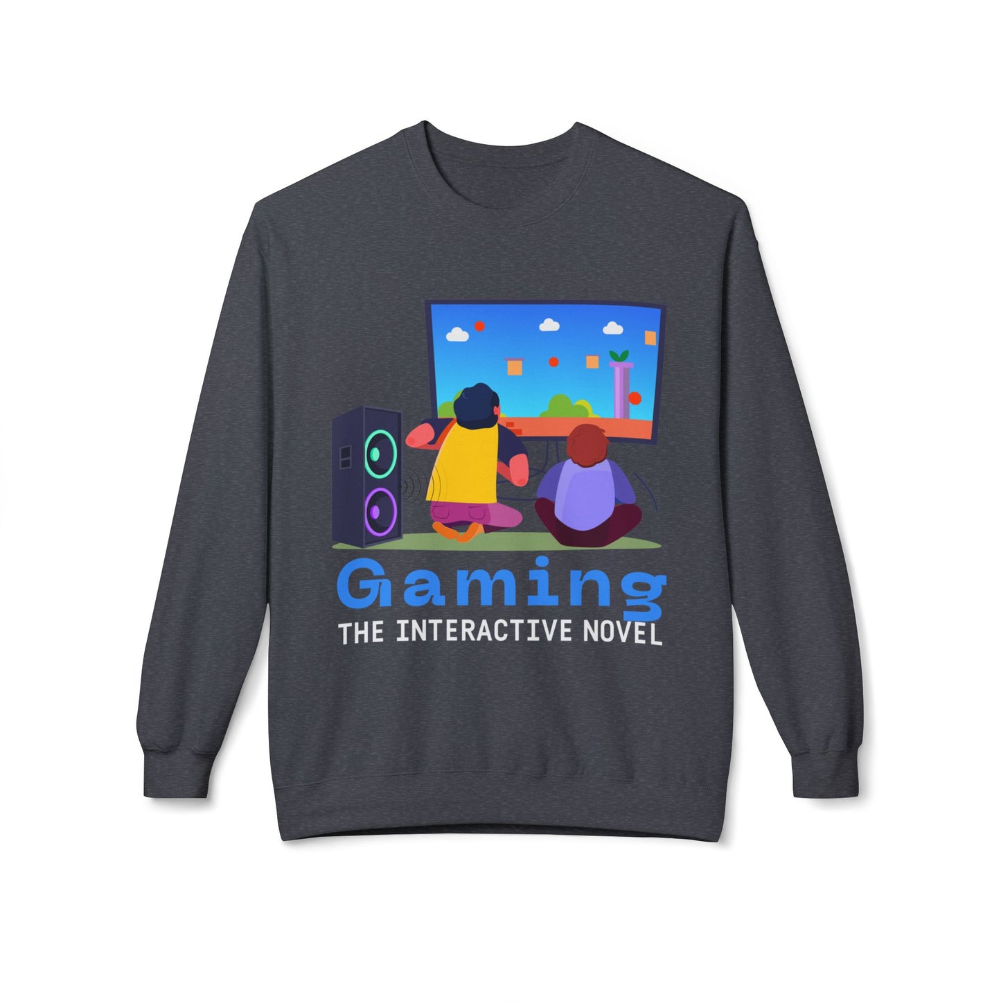 Teen/Adult Unisex Gaming: The Interactive Novel Sweatshirt – Funny Gamer Reader Crossover Apparel