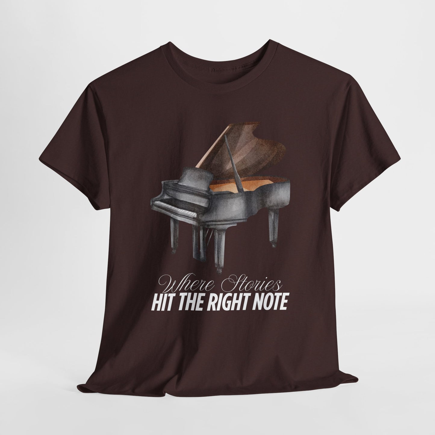 Teen/Adult Unisex Hit the Right Note Tee – For Readers and Musicians Who Feel Every Word