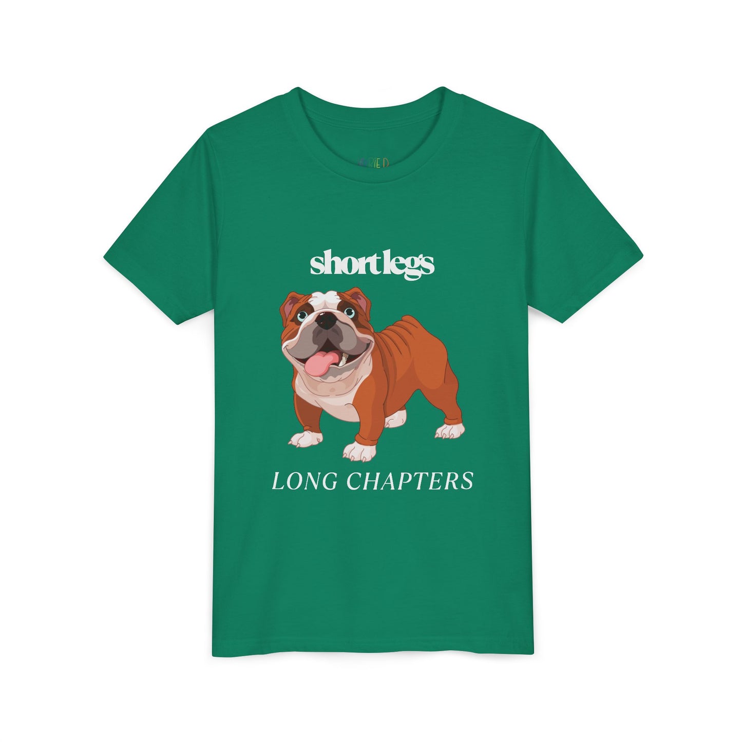 Youth Short Legs, Long Chapters T-Shirt โ For Readers with Big Stories to Tell