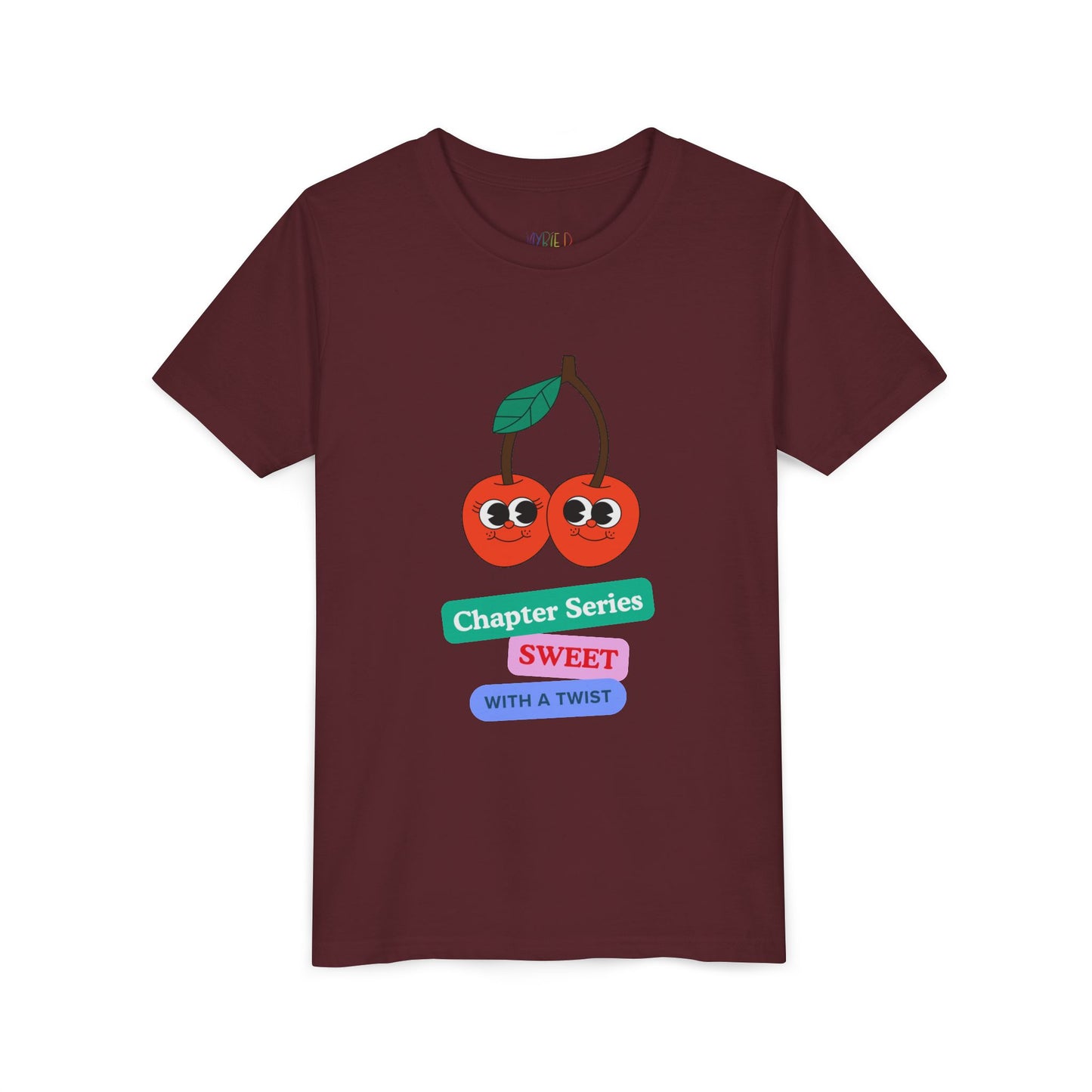 Youth Chapter Series Tee β Sweet With a Twist, Just Like Their Favorite Reads, A juicy pick for kids who love their books with flavor and fun!