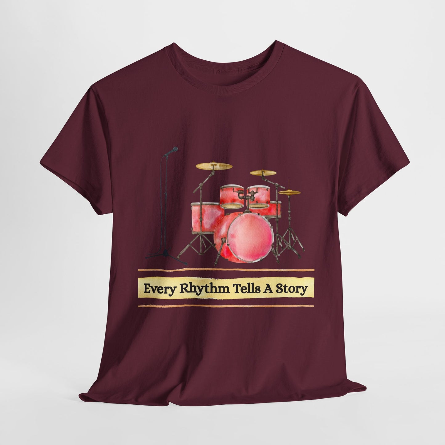 Teen/Adult Unisex Every Rhythm Tells a Story Tee – For Readers, Writers & Rockers Alike