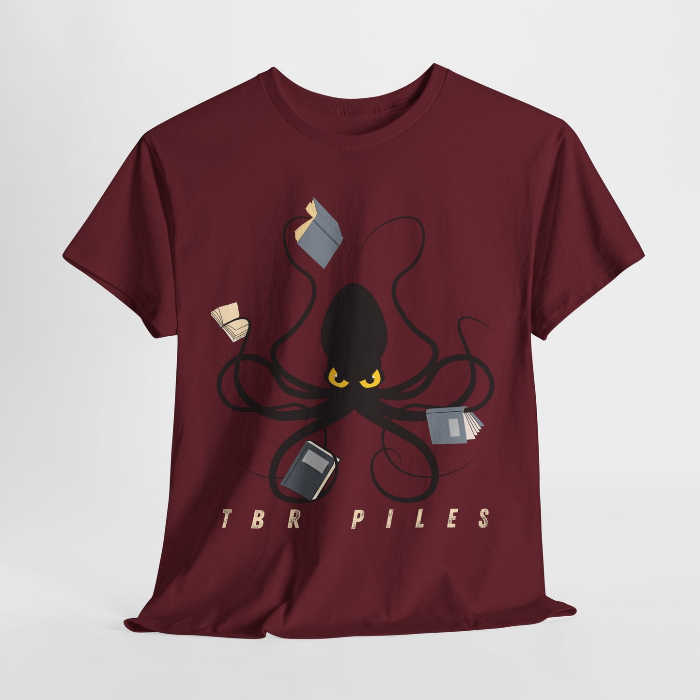 Teen/Adult Unisex “TBR Piles” Tee – Eight Arms, Still Not Enough