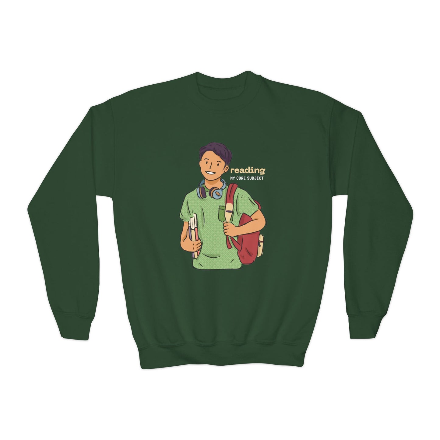 Youth Reading: My Core Subject Sweatshirt β Smart Style for Book-Loving Students