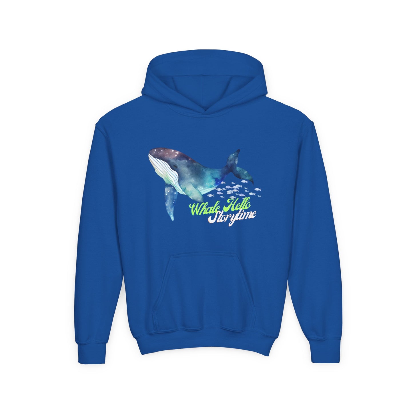 Youth Whale Hello Storytime Hoodie β Dive Into Reading Fun!