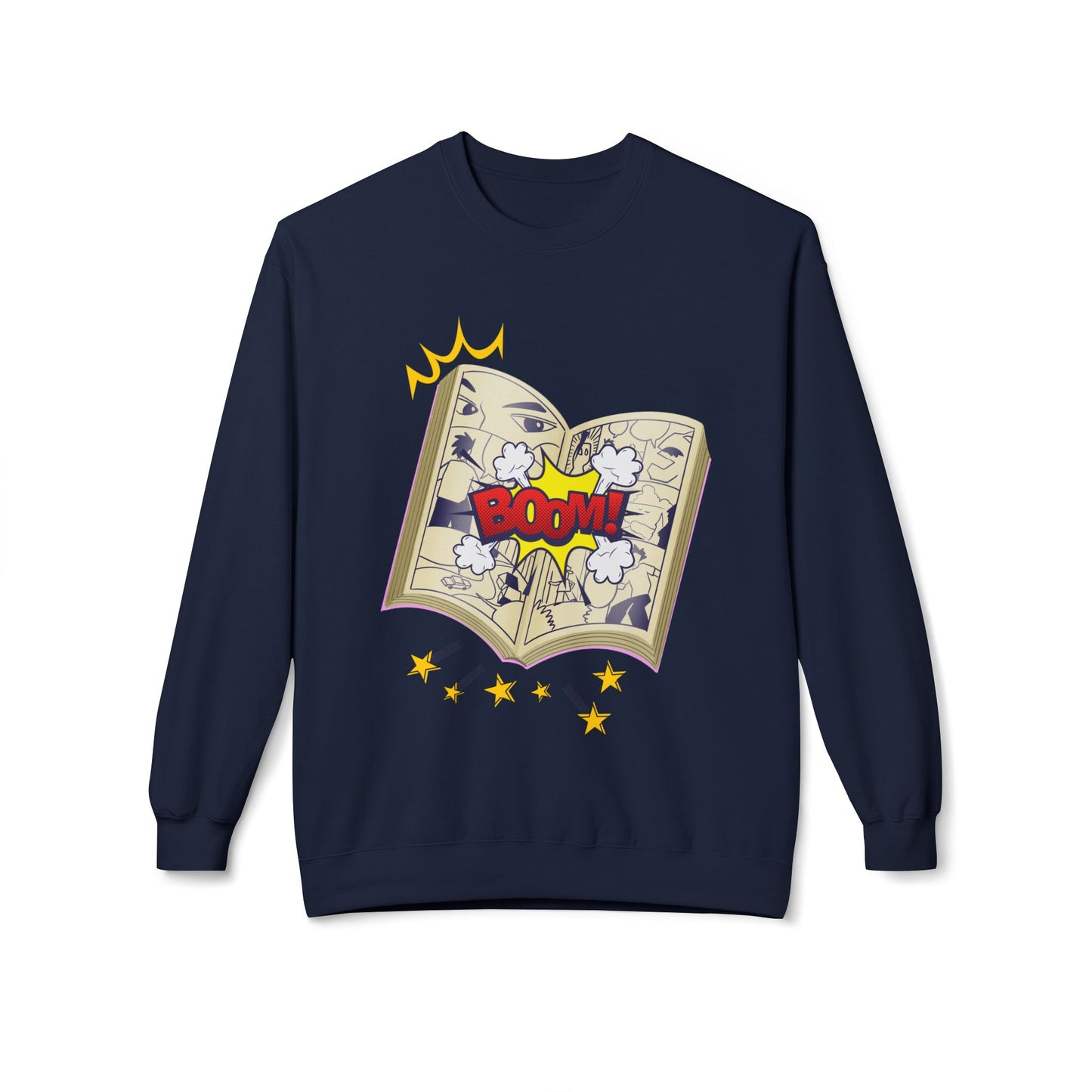 Teen/Adult Unisex Comic Book BOOM! Sweatshirt β Pop Art Style for Readers and Dreamers