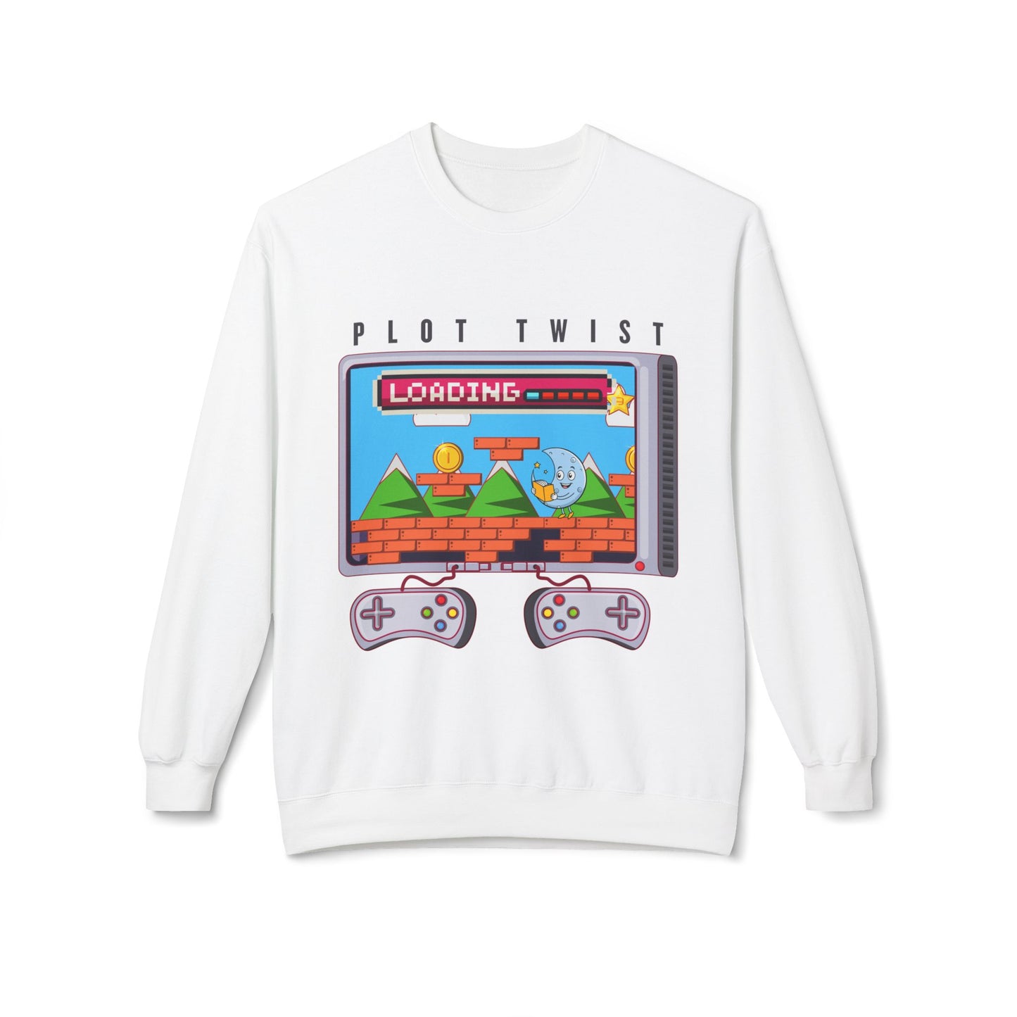 Teen/Adult Unisex Plot Twist Loading Sweatshirt – Gamer Story Crossover for Readers and Players