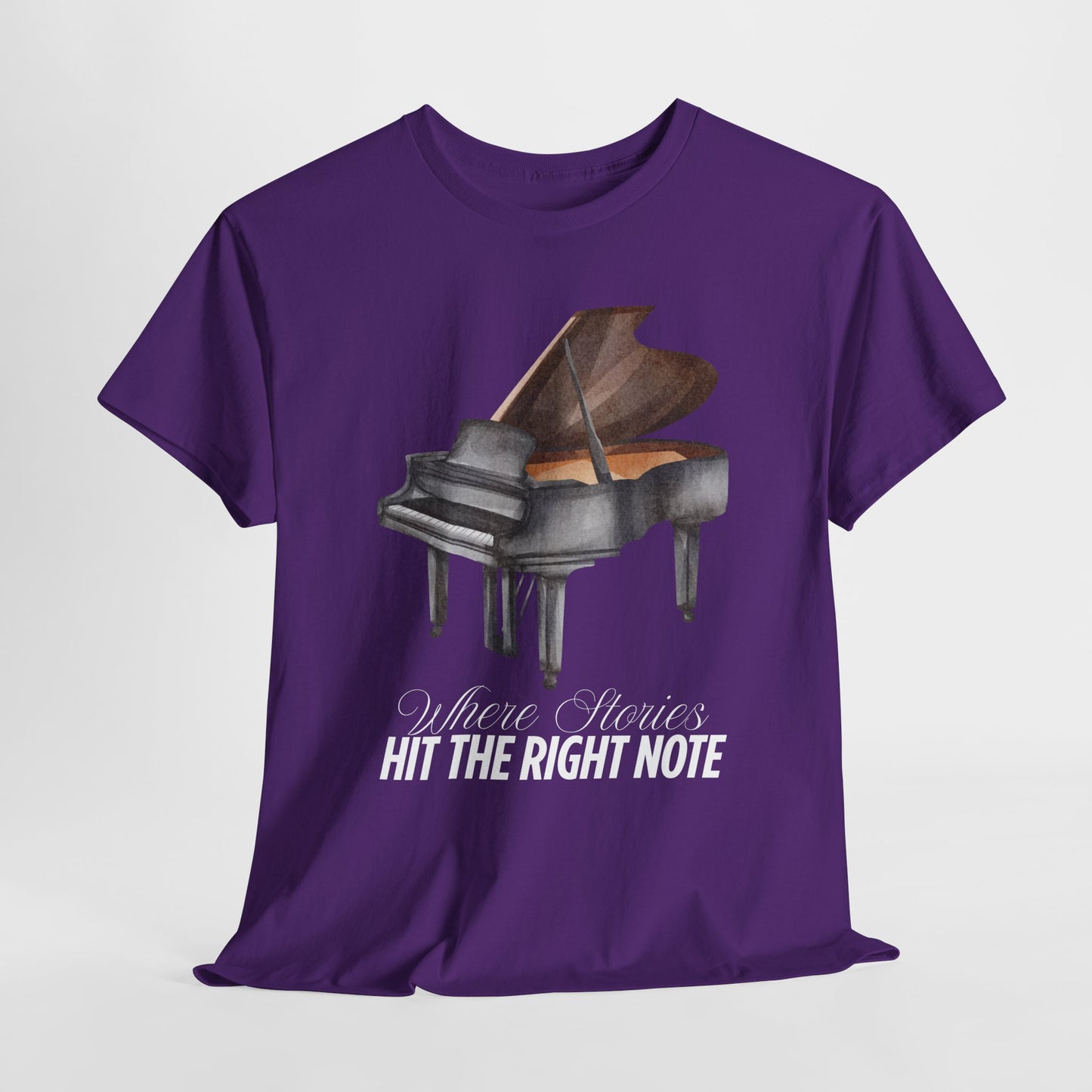 Teen/Adult Unisex Hit the Right Note Tee – For Readers and Musicians Who Feel Every Word