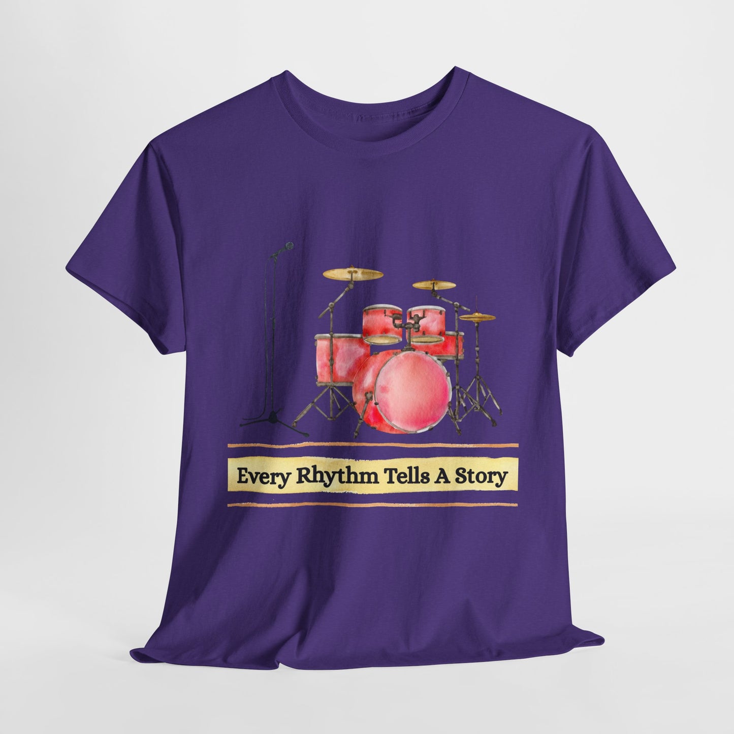 Teen/Adult Unisex Every Rhythm Tells a Story Tee – For Readers, Writers & Rockers Alike