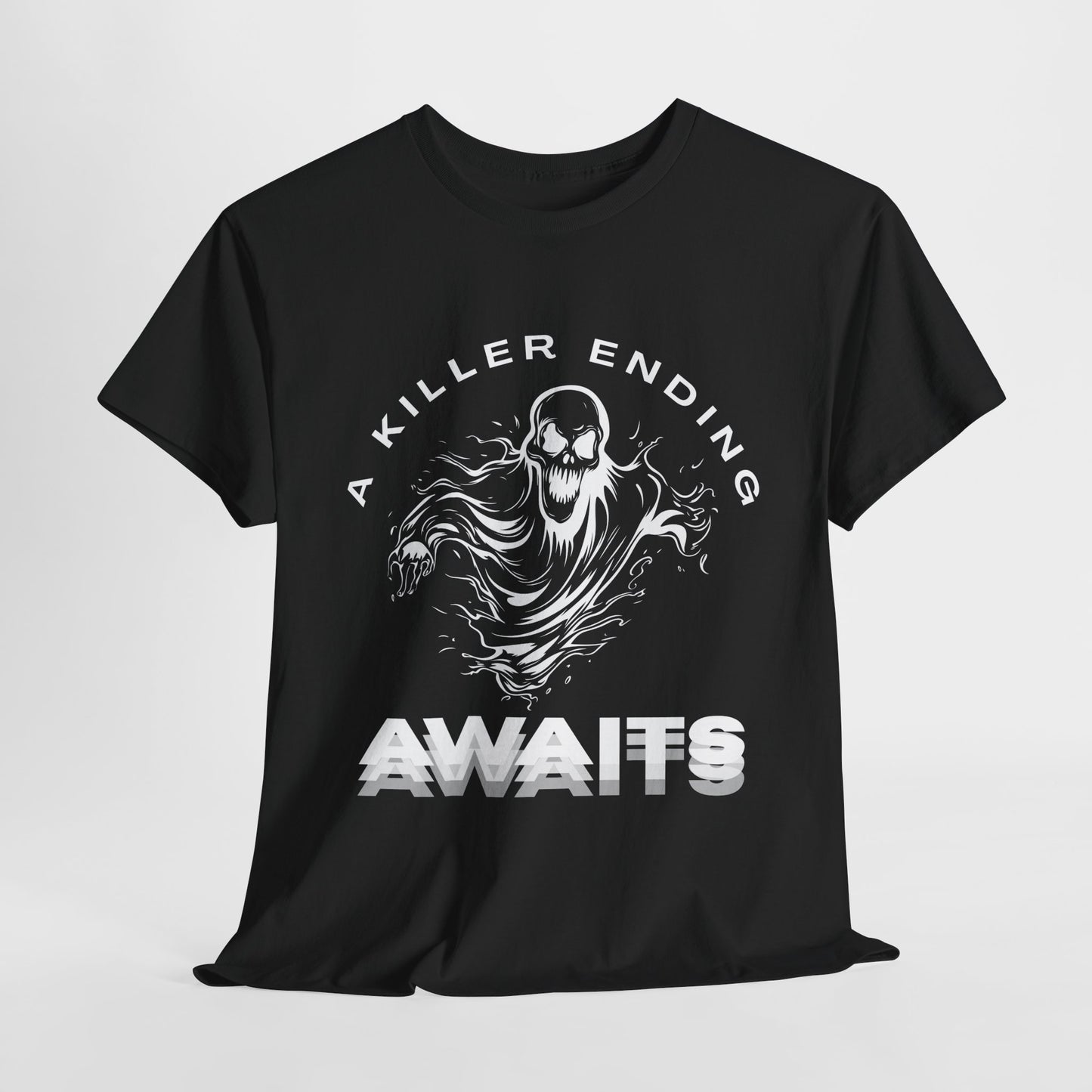 Teen/Adult Unisex A Killer Ending Awaits T-Shirt – Horror Thriller Graphic Tee