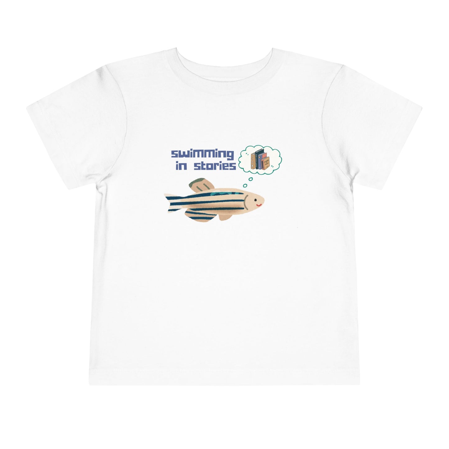 Toddler Swimming in Stories Tee β Bookish Fish Shirt for Little Readers