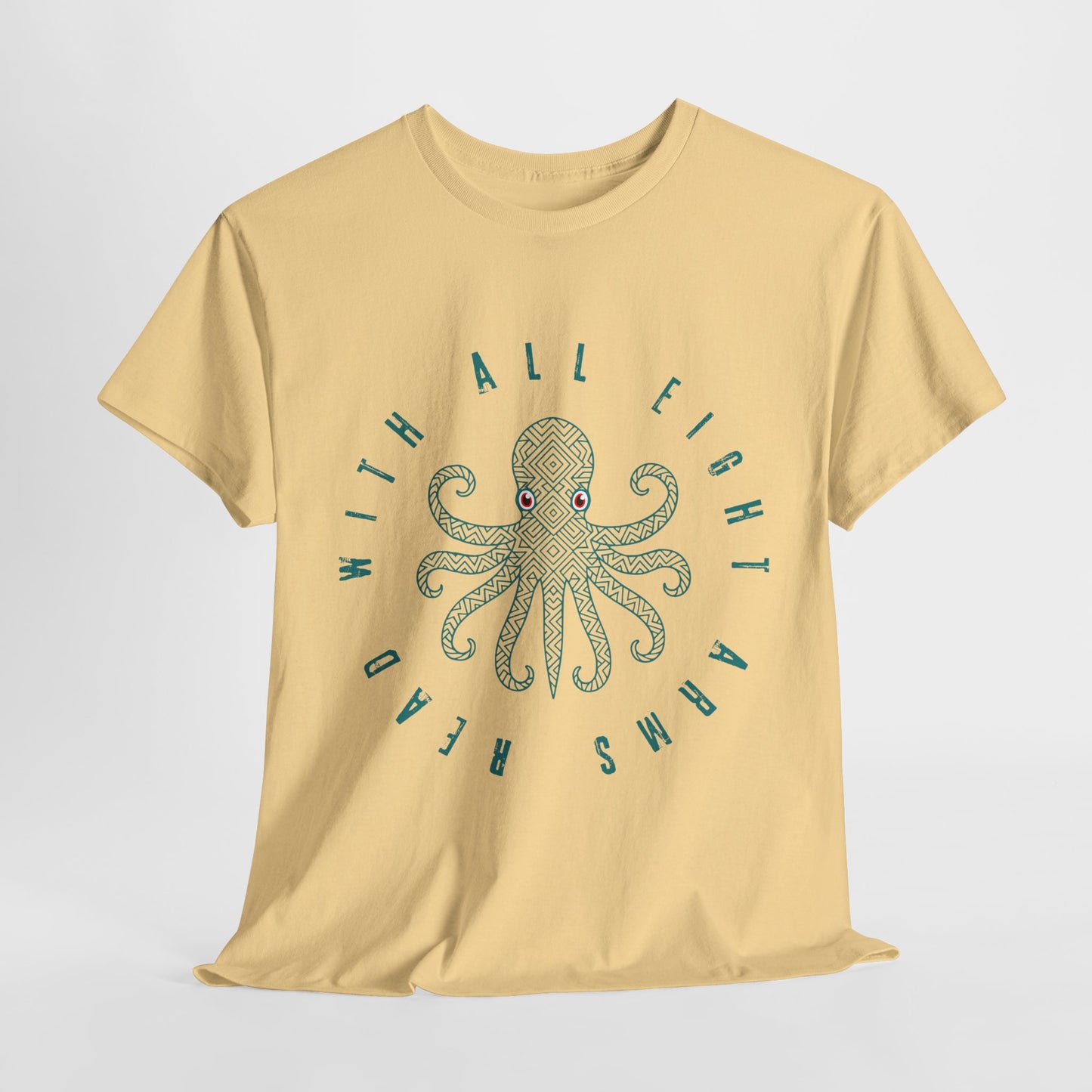 Teen/Adult Unisex β Read With All Eight Arms Tee β Ocean-Inspired Book Lover Gift