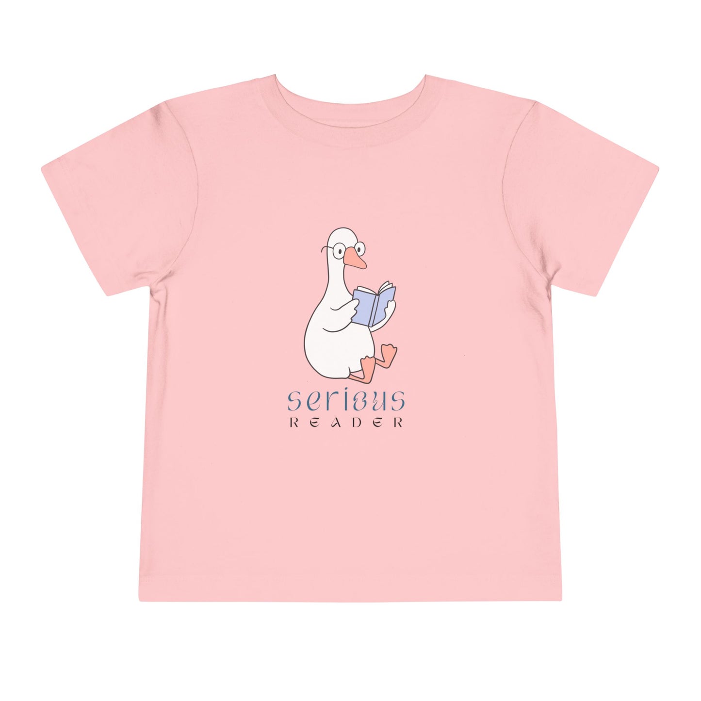 Toddler Serious Reader Tee – Funny Goose Design for Book-Loving Littles