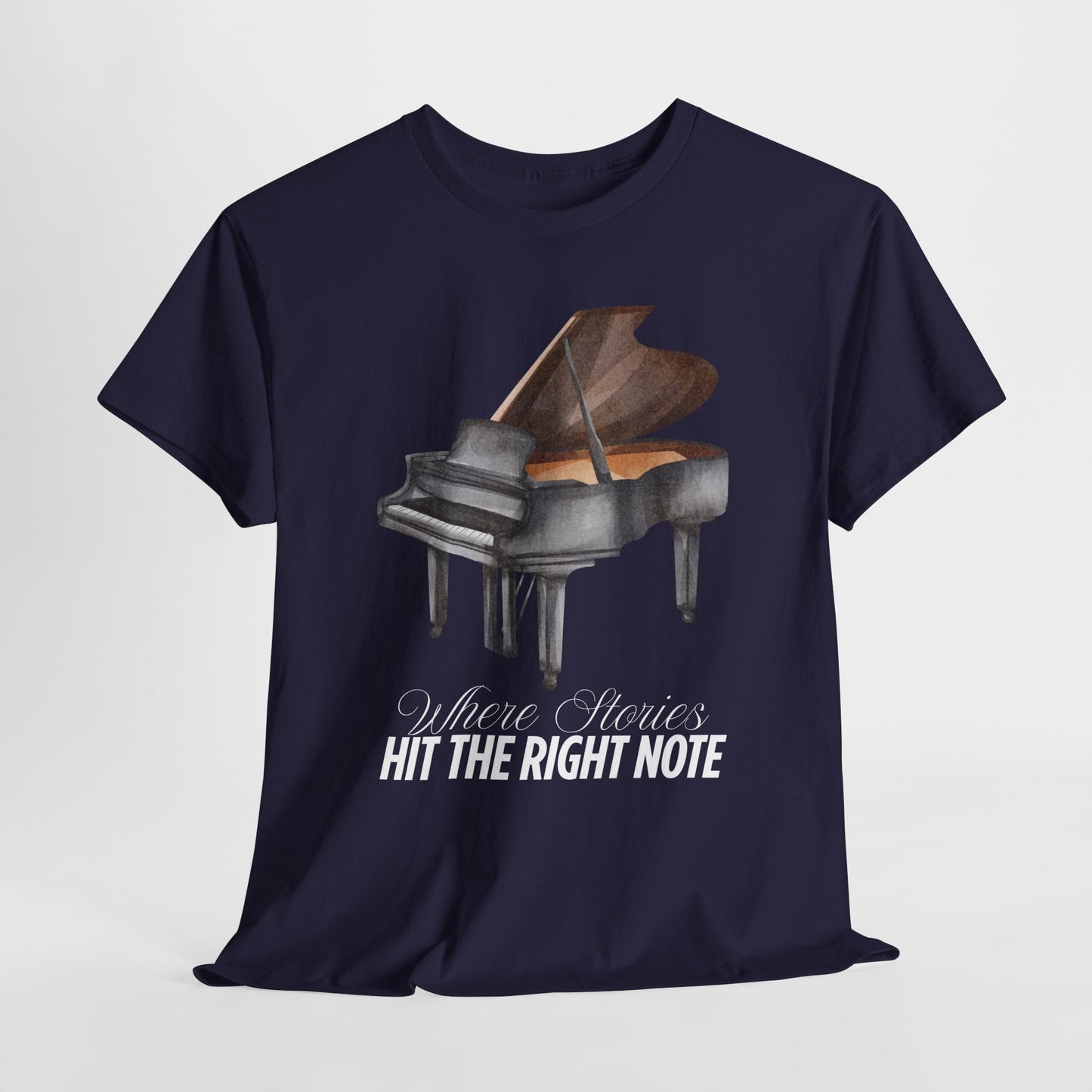 Teen/Adult Unisex Hit the Right Note Tee – For Readers and Musicians Who Feel Every Word