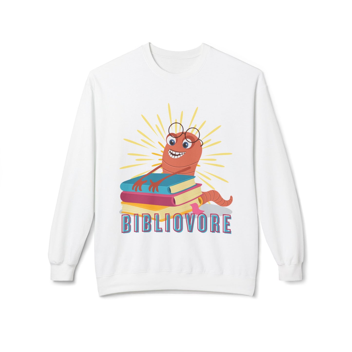 Teen/Adult Unisex Bibliovore Sweatshirt – Hungry Bookworm Reading Design