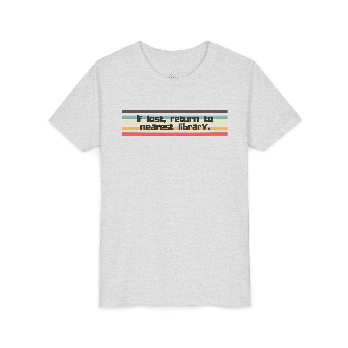 Youth If Lost, Return to Nearest Library Tee – A Playful Nod to Bookish Kids