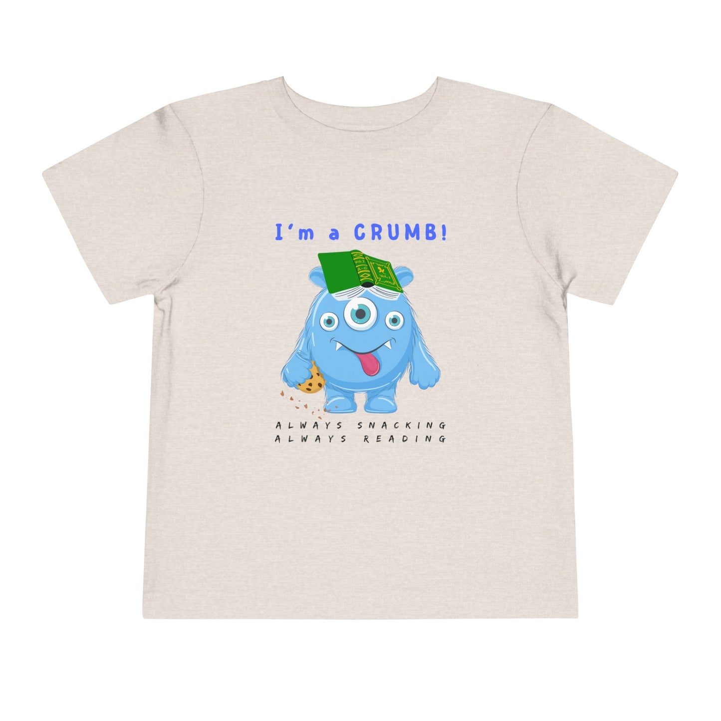 Toddler I’m a CRUMB! Snack-Loving Bookworm Tee