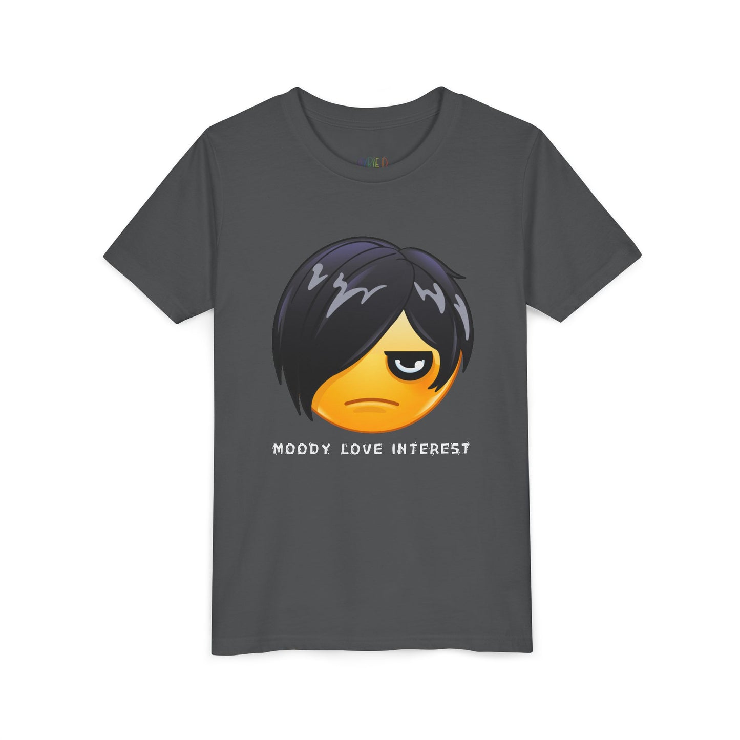 Youth Moody Love Interest T-Shirt – Dramatic Vibes for Young Rom-Com Fans
