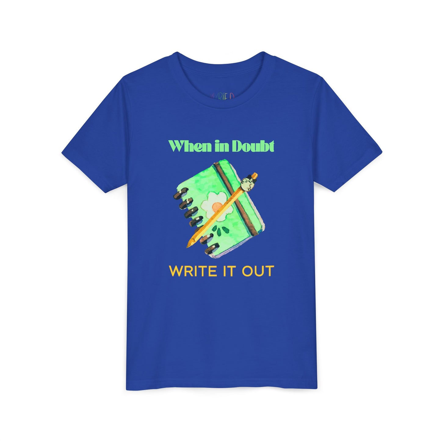 Youth Write It Out Tee – Creative Coping Shirt for Thoughtful Kids, Journal Lovers & Budding Authors