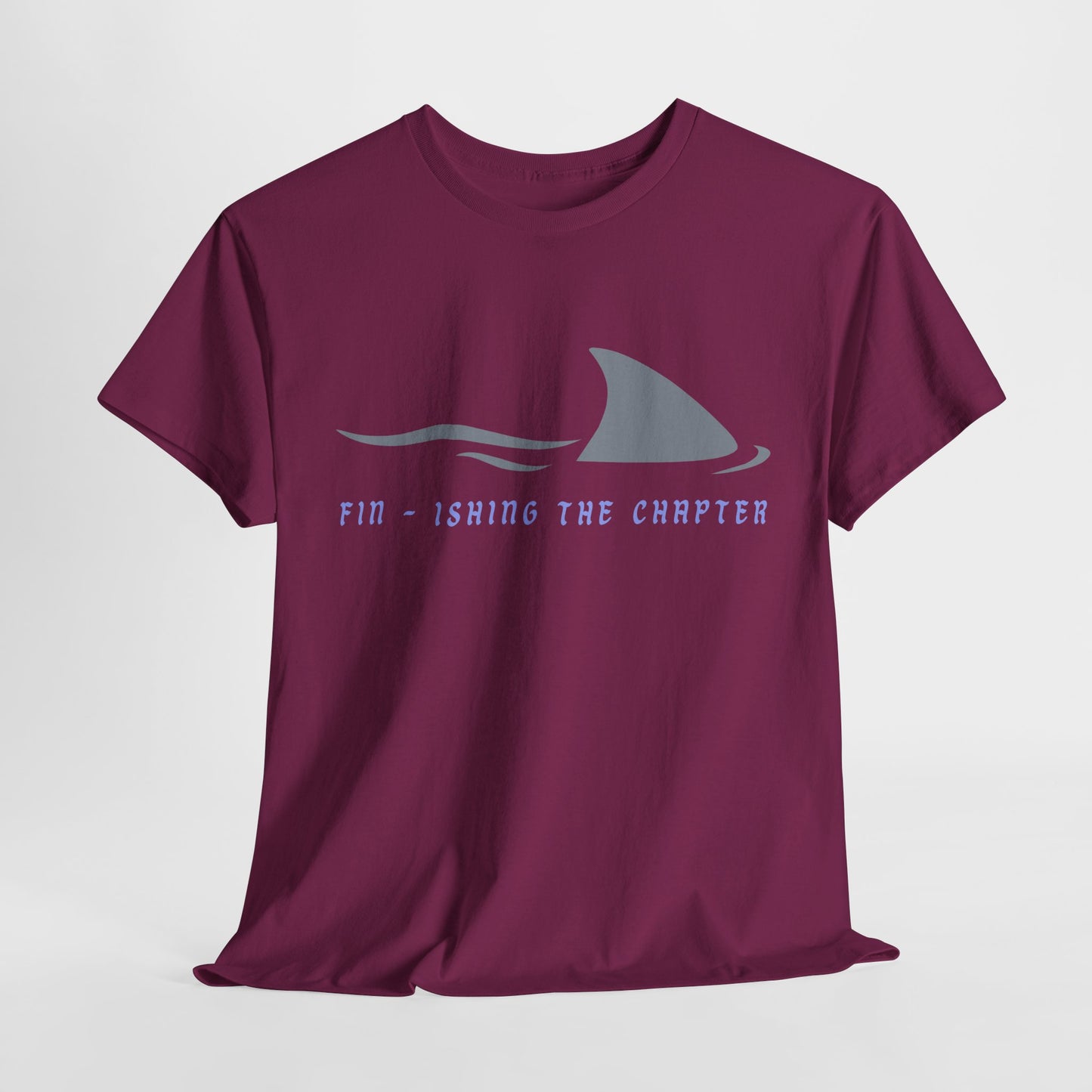 Teen/Adult Unisex Fin-ishing the Chapter – Shark Reader Tee for Book Devourers