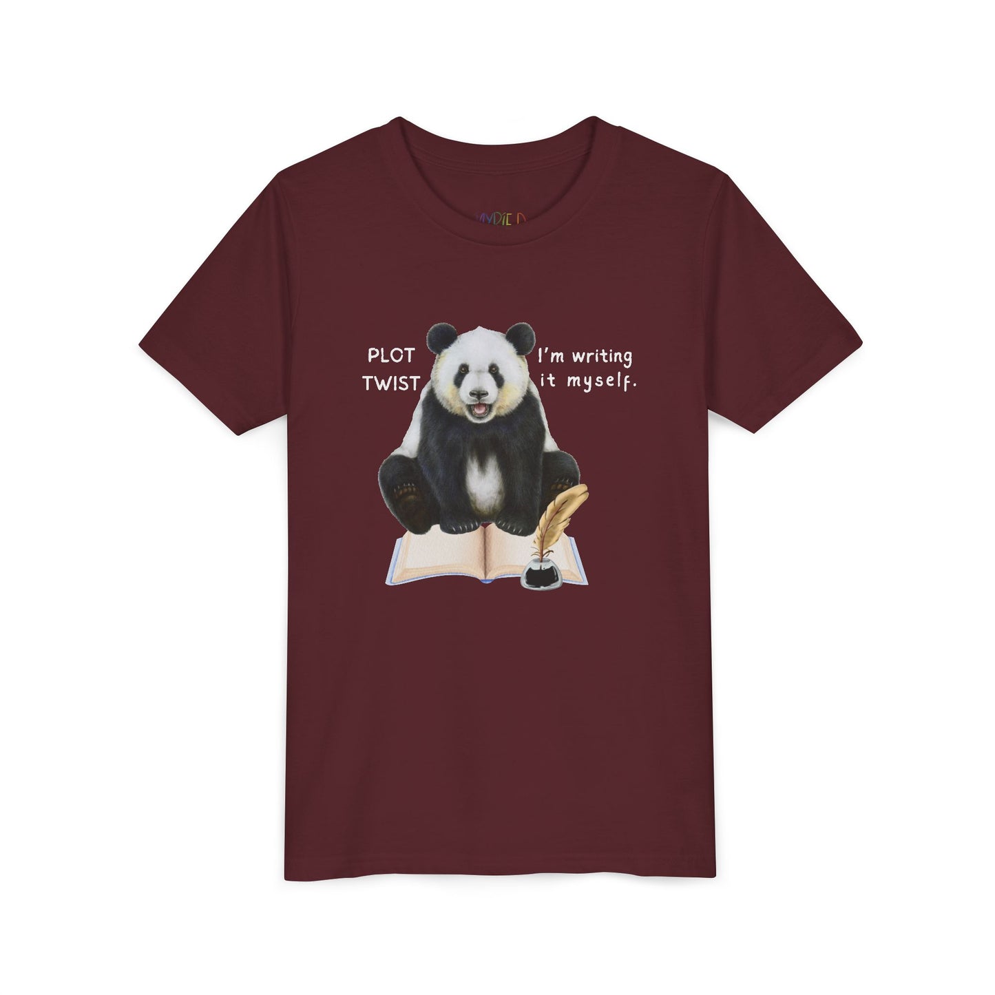 Youth Plot Twist – I’m Writing It Myself Tee – Panda Shirt for Bold Young Creators