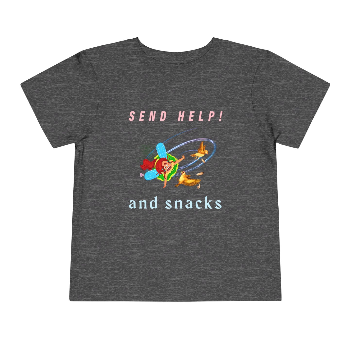 Toddler Send Help and Snacks Tee – Funny Mei-Mei Shirt for Snack-Obsessed Adventurers