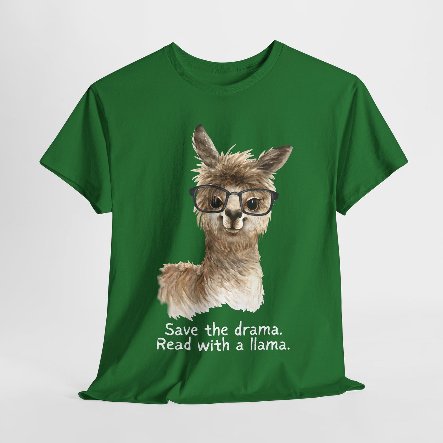 Teen/Adult Unisex Read with a Llama Tee – No Drama, Just Chapters