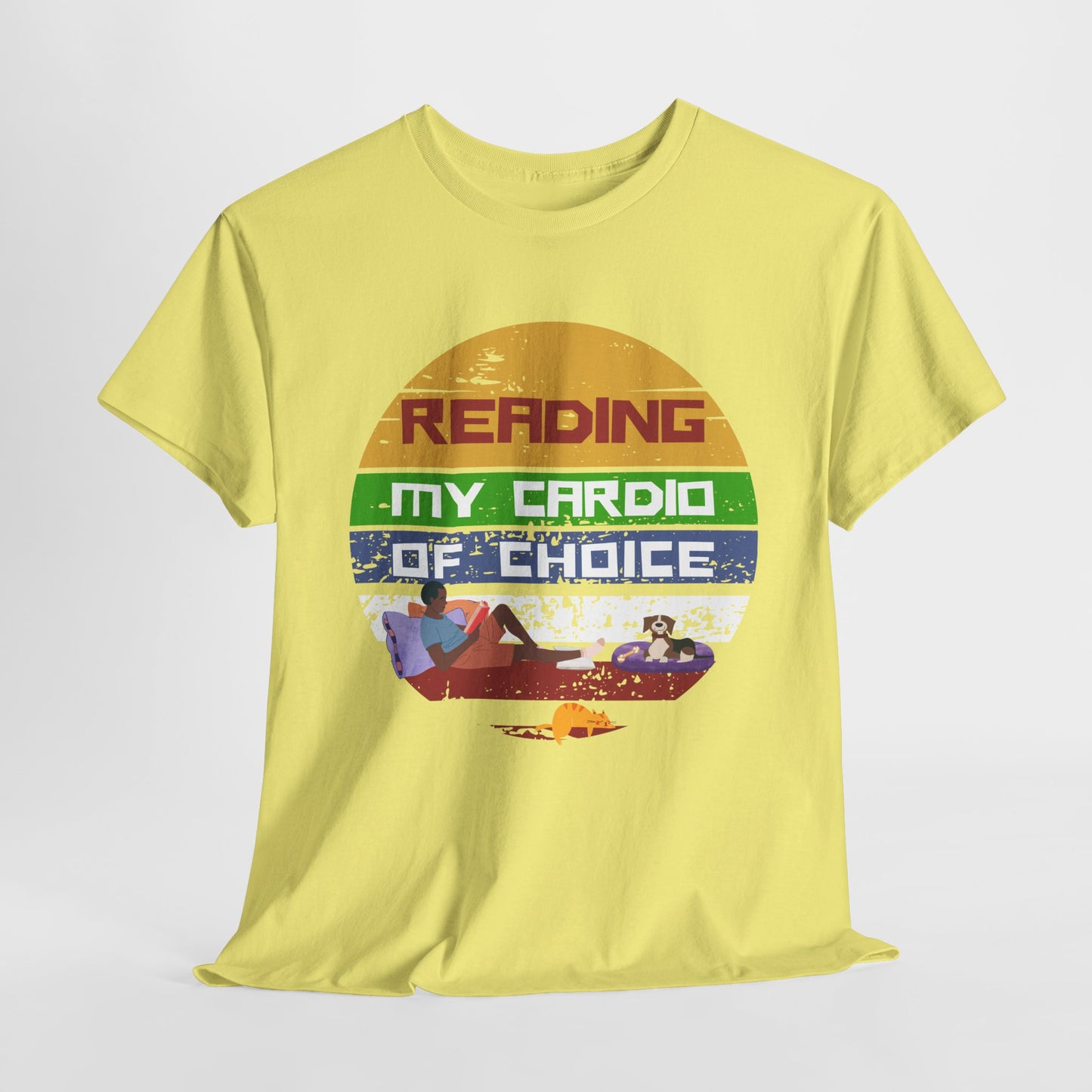 Teen/Adult Unisex Reading: My Cardio of Choice Tee – Bookish Humor for the Chill-at-Heart