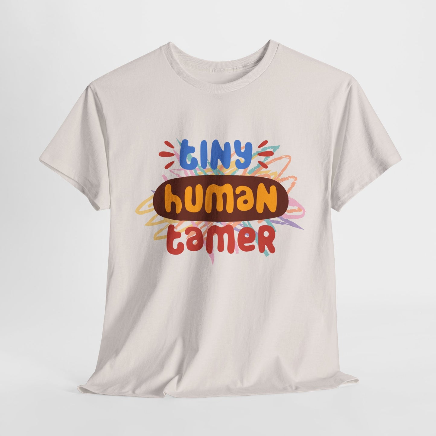 Teen/Adult Unisex Tiny Human Tamer Tee – Bold & Funny Shirt for Teachers and Caregivers