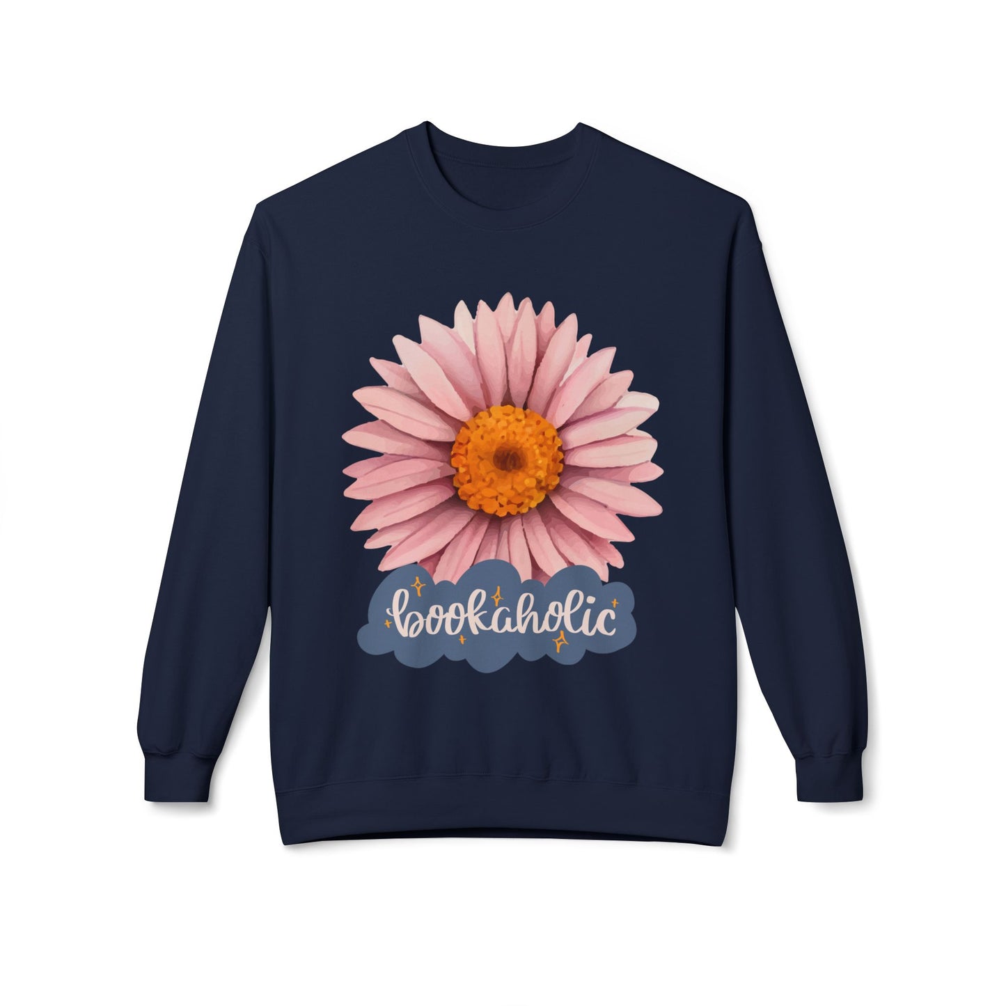 Teen/Adult Unisex Bookaholic Sweatshirt – Floral Book Lover Crewneck for Readers in Bloom