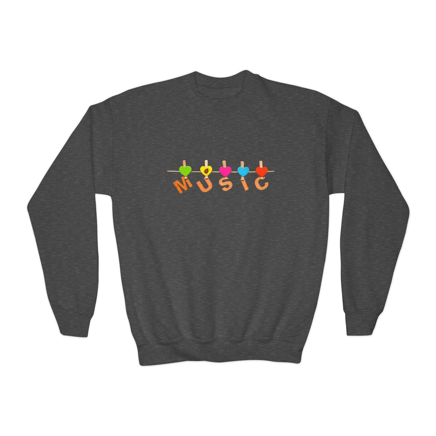 Youth Music Hearts Sweatshirt β Bright Beats & Happy Hearts