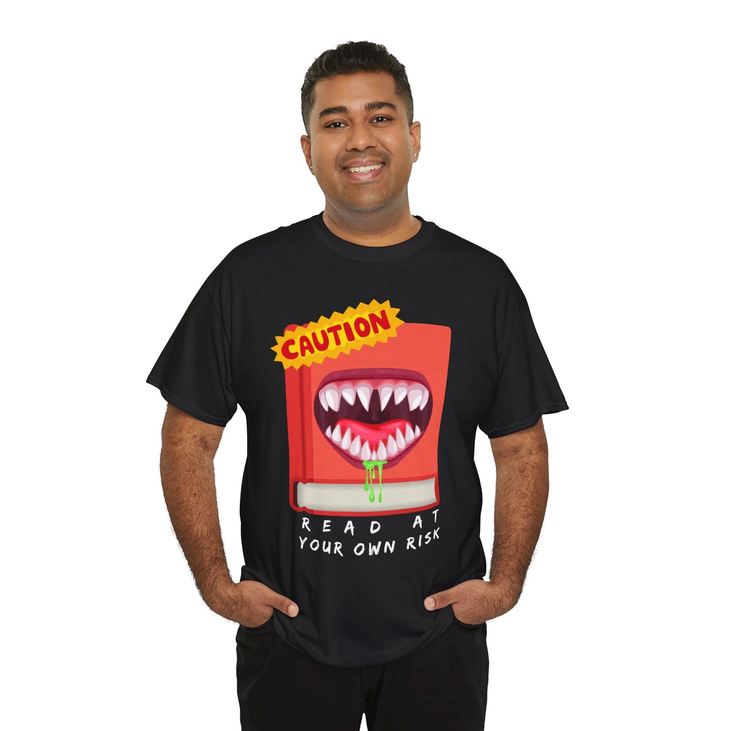 Teen/Adult Unisex Read at Your Own Risk Tee – A Warning for Thrill-Seeking Readers
