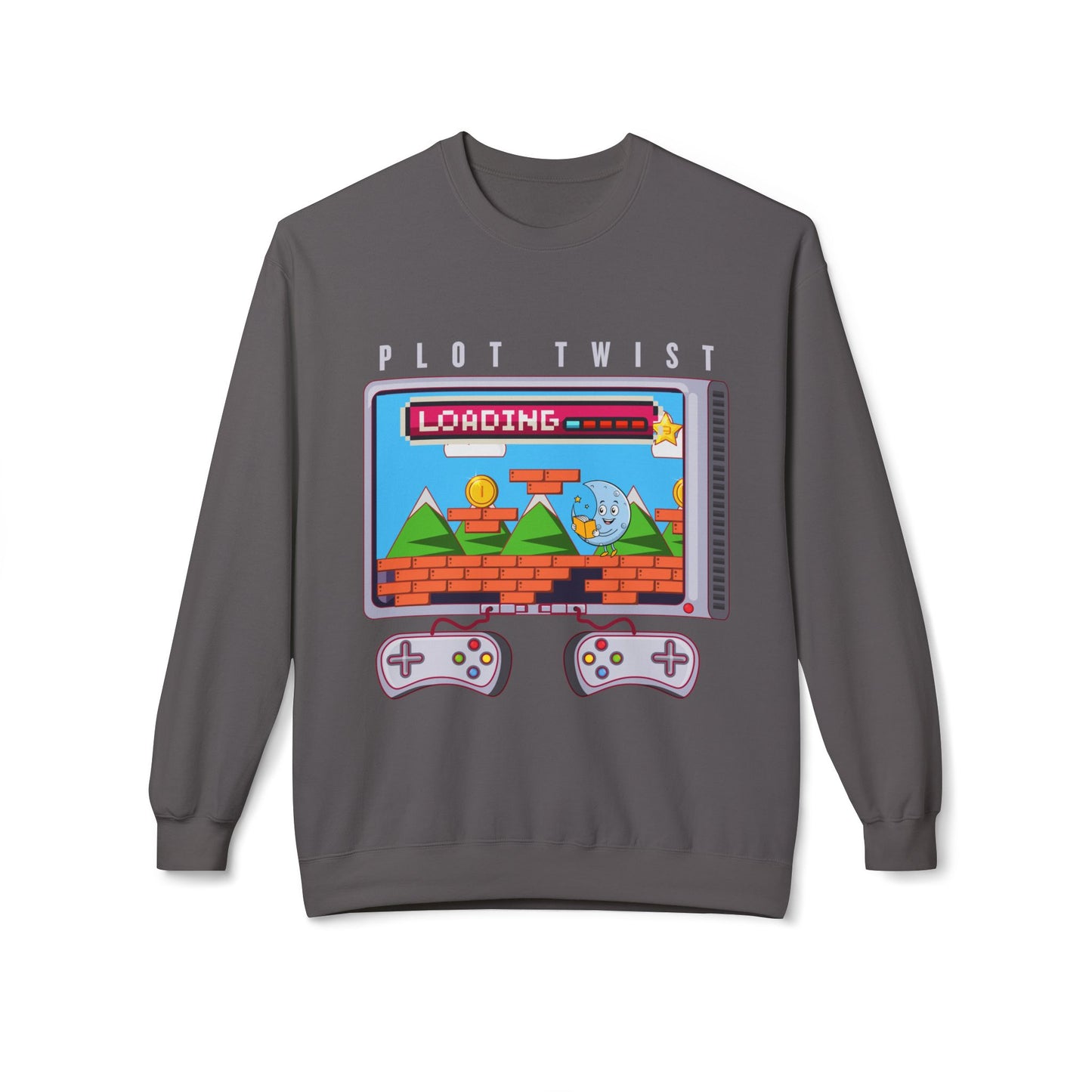 Teen/Adult Unisex Plot Twist Loading Sweatshirt – Gamer Story Crossover for Readers and Players