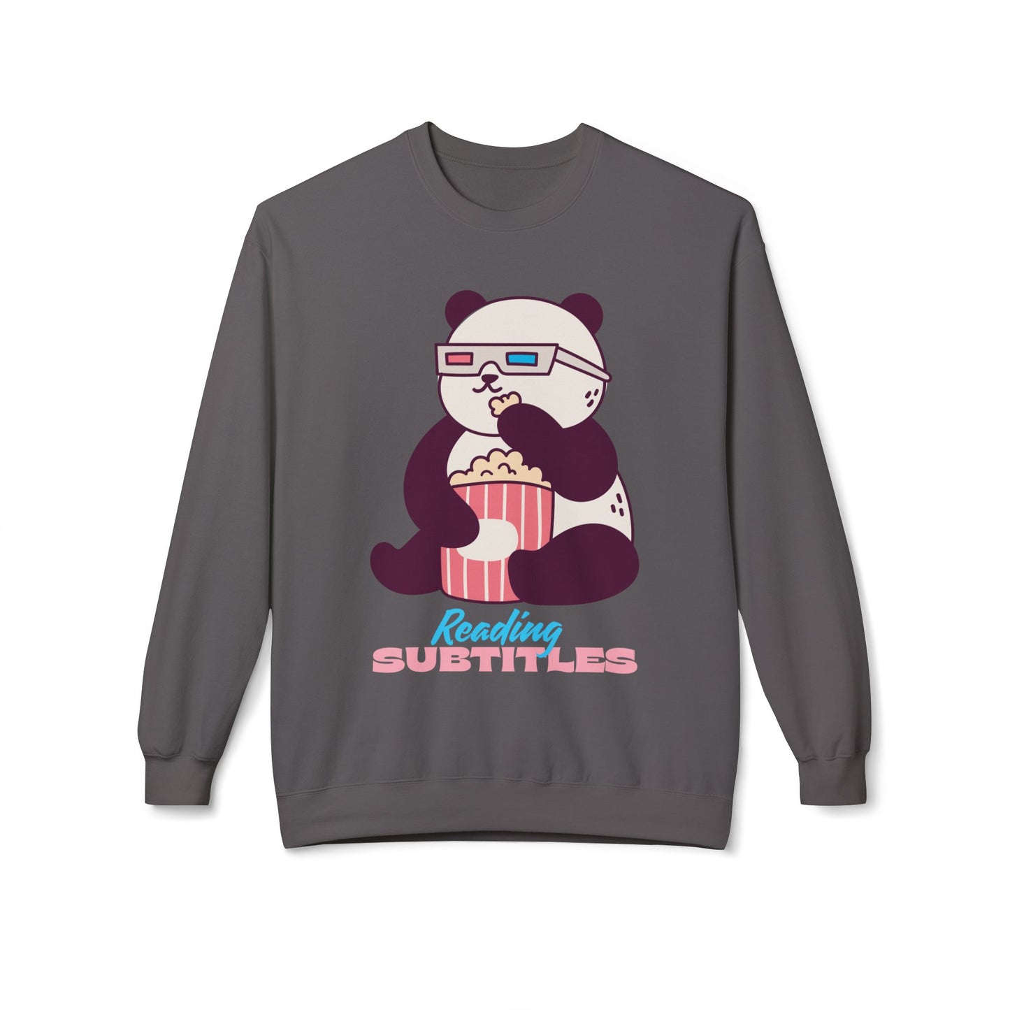 Teen/Adult Unisex Reading Subtitles Sweatshirt – Cozy Movie Night Bookish Apparel