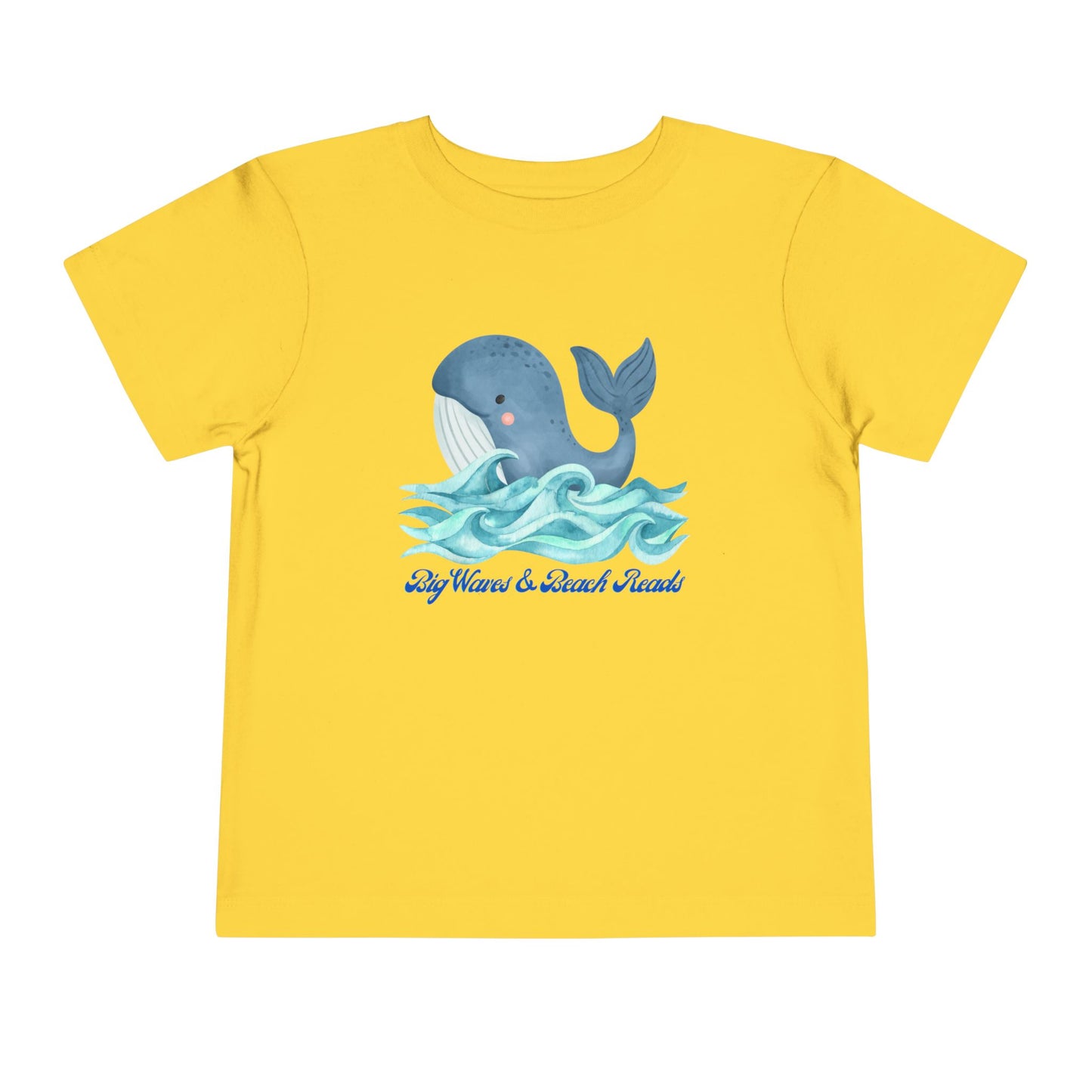 Toddler Big Waves & Beach Reads Whale Tee β Ocean-Loving Bookworm Shirt for Kids