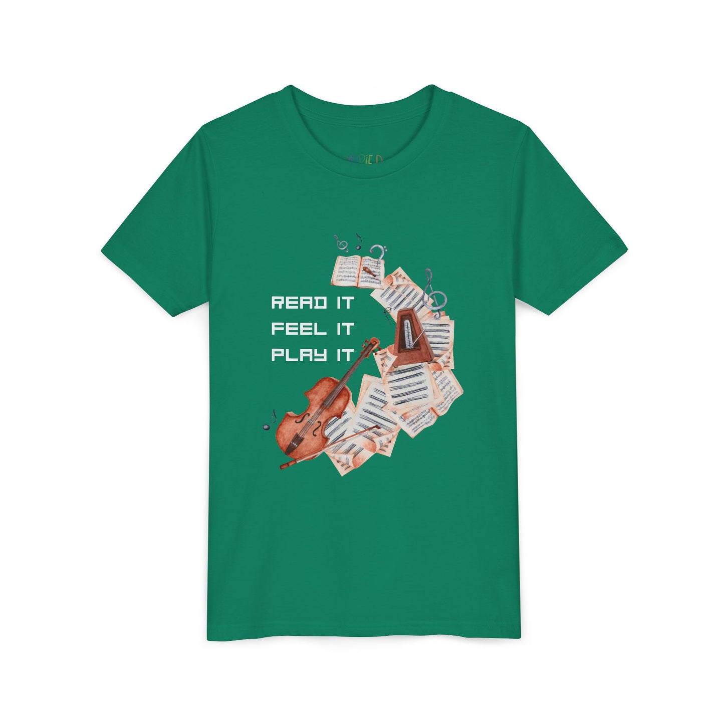 Youth Read It. Feel It. Play It. Tee – Violin Shirt for Passionate Young Performers