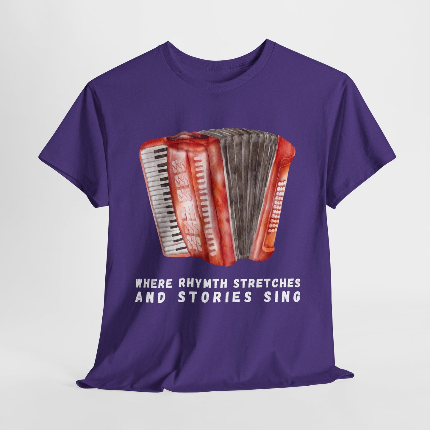 Teen/Adult Unisex Where Rhythm Stretches and Stories Sing Tee