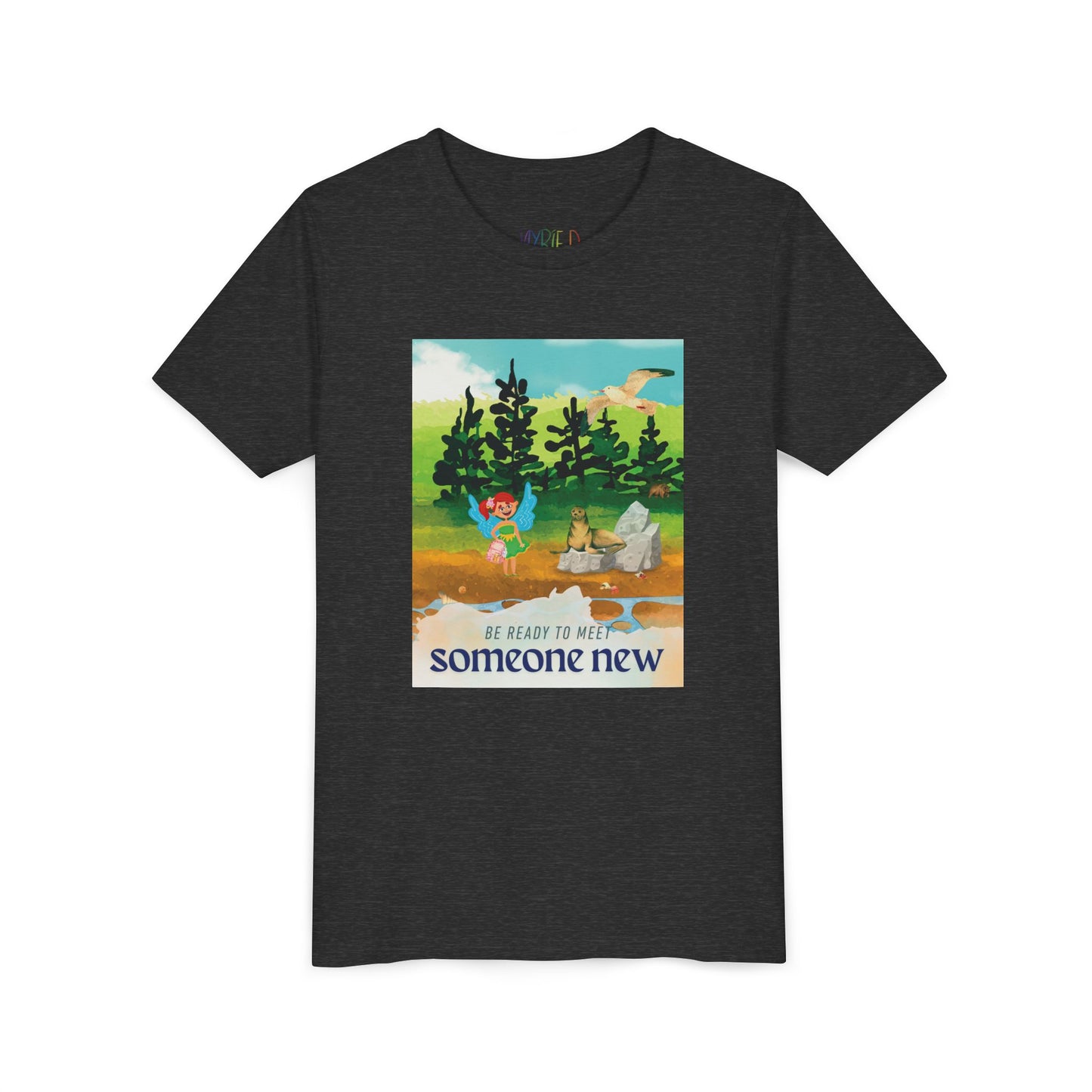 Youth Be Ready to Meet Someone New Tee – Fairy Forest Shirt for Curious Kids
