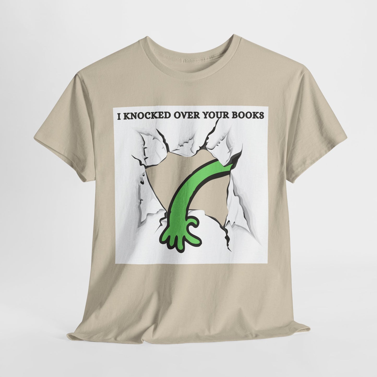 Teen/Adult Unisex Oops! Alien Mayhem Tee – Bookstack Toppler Extraordinaire