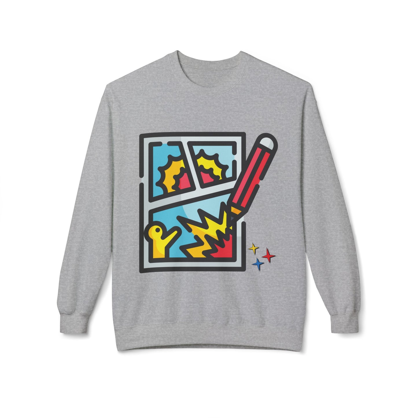 Teen/Adult Unisex Draw Your Own Adventure Sweatshirt – Comic-Style Art for Creative Storytellers