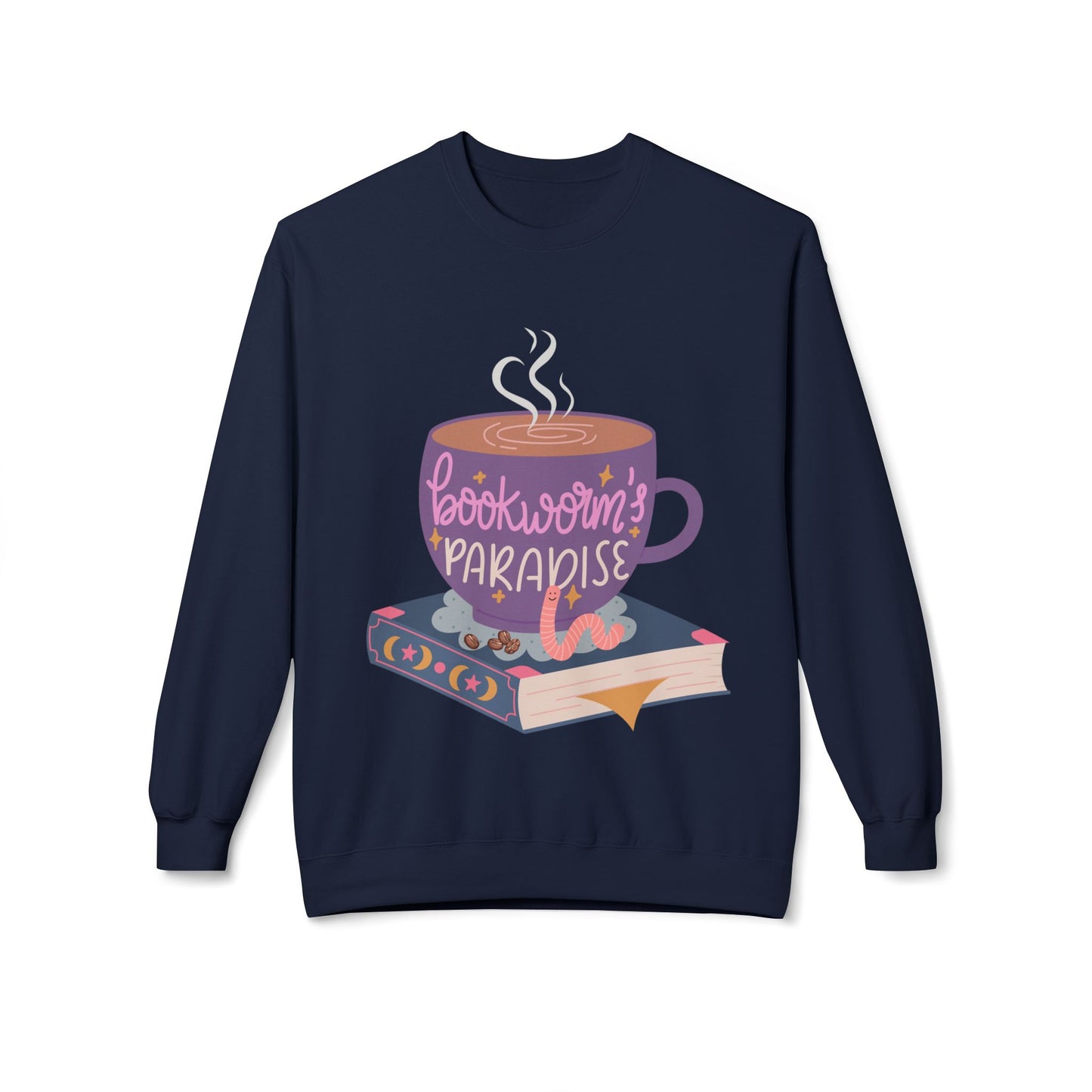 Teen/Adult Unisex Bookworm’s Paradise Sweatshirt – Cozy Reading & Coffee Lover Crewneck