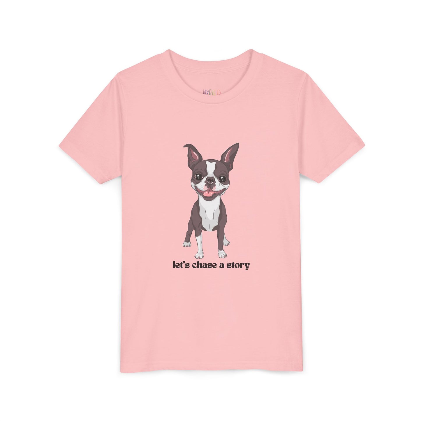 Youth Let’s Chase a Story T-Shirt – For Energetic Readers on the Go