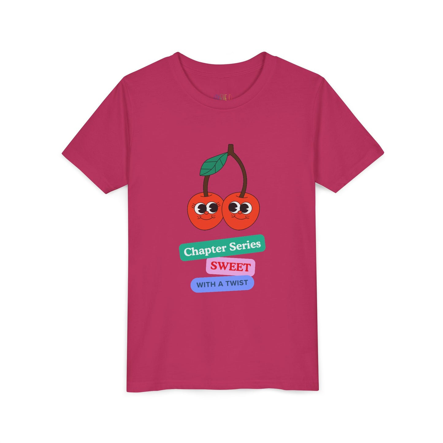 Youth Chapter Series Tee β Sweet With a Twist, Just Like Their Favorite Reads, A juicy pick for kids who love their books with flavor and fun!