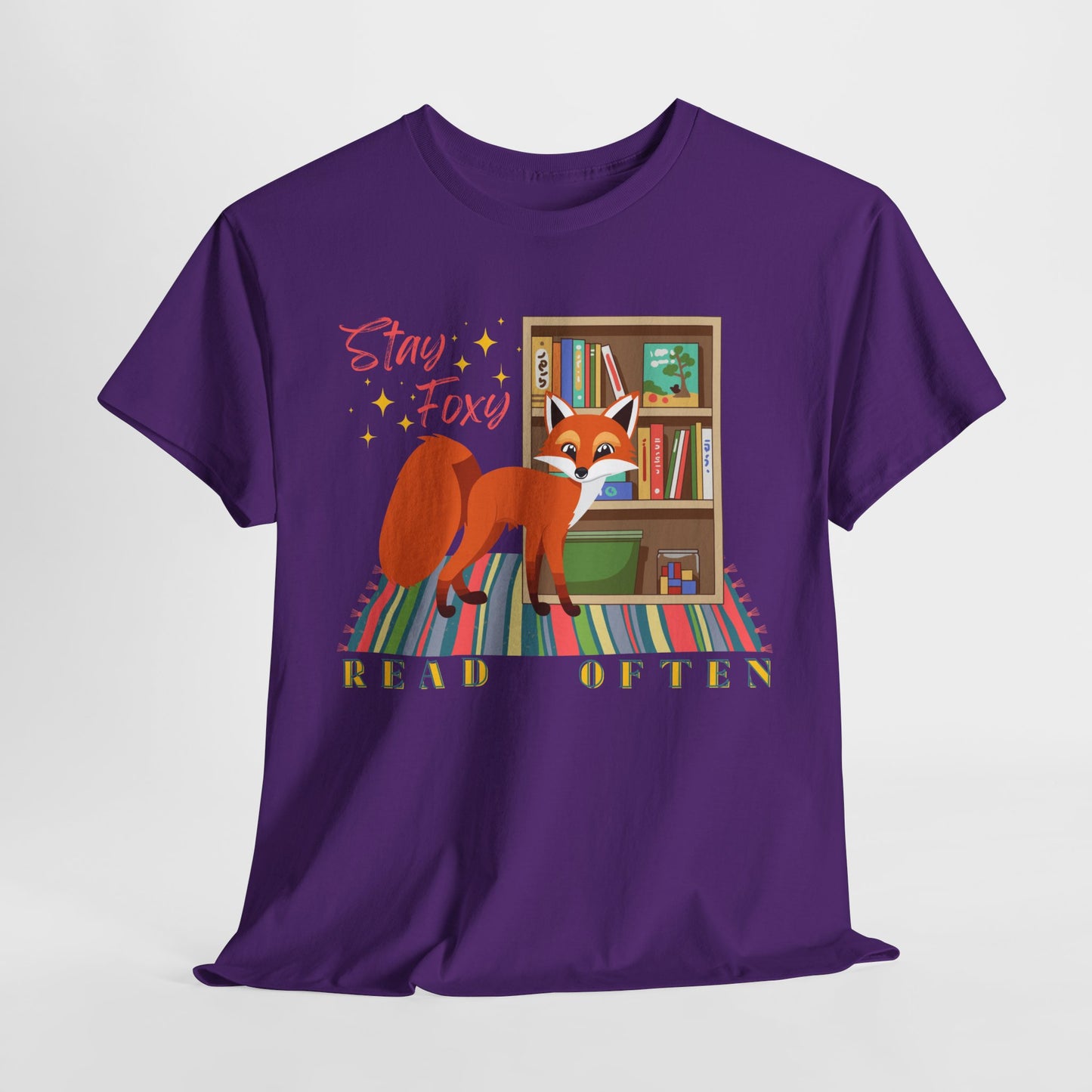 Teen/Adult Unisex “Stay Foxy, Read Often” Fox Tee