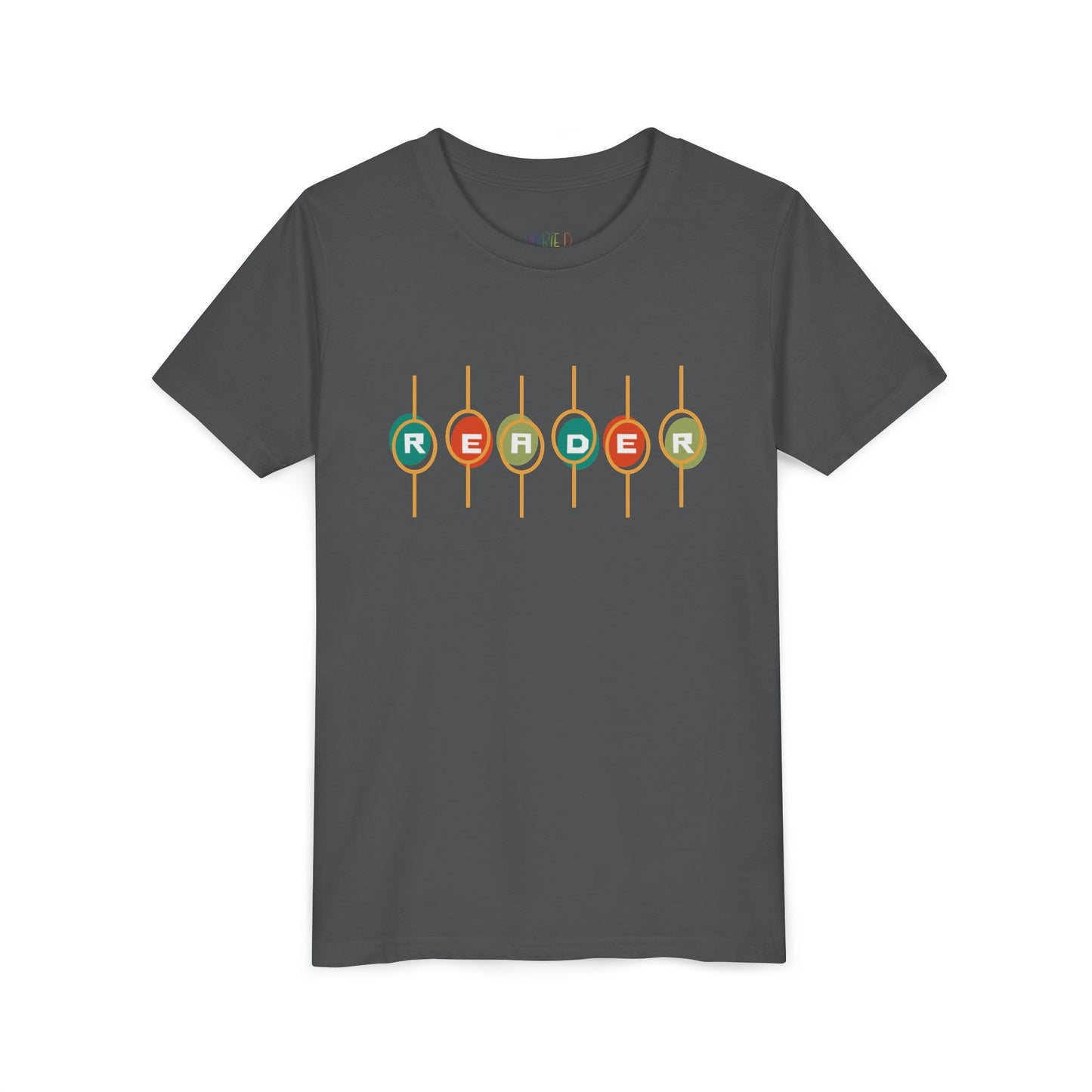 Youth READER Retro Dial Tee, For bookworms who like their style as bold as their stories