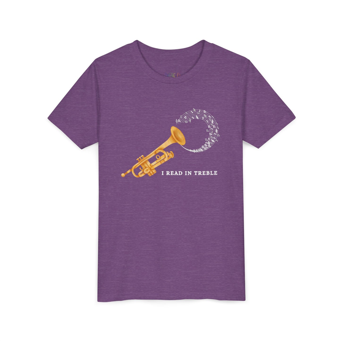 Youth I Read in Treble Tee โ Musical Pun Shirt for Bookish Band Kids
